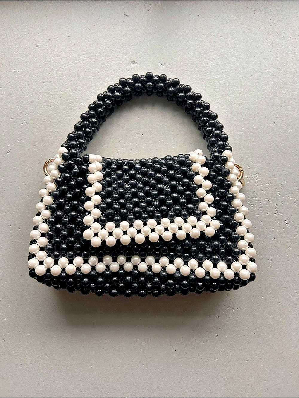 kate spade new york x target Colorblock Beaded Crossbody Bag Black & White